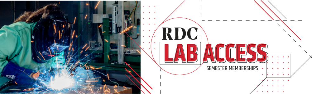 RDC Lab Access Membership: Picture of MIG Welding in Metal Lab (RDC room 129)