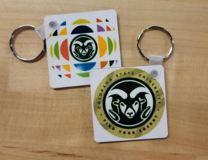 dye-sublimated keychain